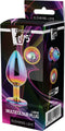 Dream Toys - Aluminium anaalplug met siersteen Large Gleaming Love - Multi color