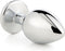 Dream Toys - Aluminium anaalplug met siersteen Medium Gleaming Love - Zilver