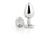 Dream Toys - Aluminium anaalplug met siersteen Small Gleaming Love - Zilver