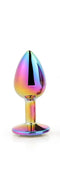 Dream Toys - Aluminium anaalplug met siersteen Small Gleaming Love - Multi color