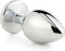 Dream Toys - Aluminium anaalplug met siersteen Small Gleaming Love - Zilver
