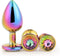 Dream Toys - Aluminium anaalplug set met siersteen 3 delig Gleaming Love - Multi color