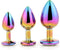 Dream Toys - Aluminium anaalplug set met siersteen 3 delig Gleaming Love - Multi color