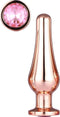 Dream Toys - Gleaming Love Rose Gold Pleasure Plug met siersteen - M