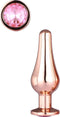 Dream Toys - Gleaming Love Rose Gold Pleasure Plug met siersteen - S