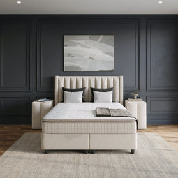 Dreamehouse Boxspring Blackpearl - Beige - 180x200 - Met Opbergruimte