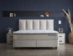 Dreamehouse Boxspring Met Bergruimte Birdybedd - Beige - 180x200