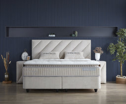 Dreamehouse Boxspring Shinebedd - Beige - 160x200 - Met Bergruimte