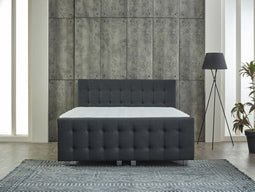 Dreamhouse® Shurgard Boxspring met Opbergruimte en Voetbord - Bed - 180 x 200 cm - Antraciet - Complete boxspring