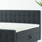 Dreamhouse® Shurgard Boxspring met Opbergruimte en Voetbord - Bed - 140 x 200 cm - Antraciet - Complete boxspring