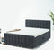 Dreamhouse® Shurgard Boxspring met Opbergruimte en Voetbord - Bed - 180 x 200 cm - Antraciet - Complete boxspring