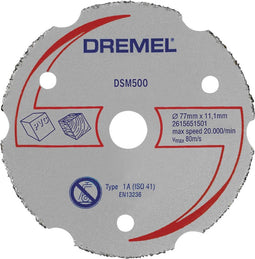 Dremel DSM500 2615S500JB Doorslijpschijf recht 77 mm 1 stuk(s) Hardhout, Zacht hout, Multiplex, Laminaat, Kunststof, Gi