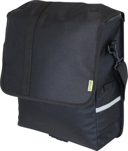 Dresco Fiets Schoudertas 20 Liter met laptopvak | Enkele Fietstas | Pakaftas Zwart