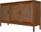 Dressoir 3 deurs - 150x42x85- Naturel - Teak/rotan