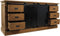 Dressoir Blackburn - 180x50x85 - Naturel/zwart - Teak/metaal