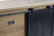 Dressoir Blackburn - 180x50x85 - Naturel/zwart - Teak/metaal