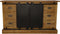 Dressoir Blackburn - 180x50x85 - Naturel/zwart - Teak/metaal