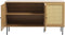 Dressoir Eiken Melamine - Rotan - Dichte kast - 140x40x80cm