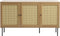 Dressoir Eiken Melamine - Rotan - Dichte kast - 140x40x80cm