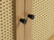 Dressoir Eiken Melamine - Rotan - Dichte kast - 140x40x80cm