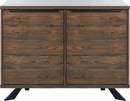 Dressoir Eikenhout Donkerbruin - 2 Deurs - 2 Vakken - Kast Arno - Giga Living