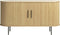 Dressoir Eikenhout Naturel - 4 Planken - Schuifdeuren - Kast Nola - Giga Living