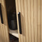 Dressoir Eikenhout Naturel - 4 Planken - Schuifdeuren - Kast Nola - Giga Living