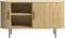 Dressoir Eikenhout Naturel - 4 Planken - Schuifdeuren - Kast Nola - Giga Living