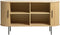 Dressoir Eikenhout Naturel - 4 Planken - Schuifdeuren - Kast Nola - Giga Living