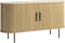 Dressoir Eikenhout Naturel - 4 Planken - Schuifdeuren - Kast Nola - Giga Living