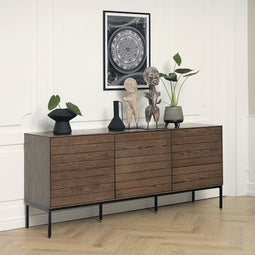 Dressoir Eikenhout - Openslaande deuren - 180x45x78cm