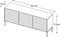 Dressoir Eikenhout - Openslaande deuren - 180x45x78cm