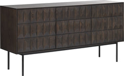 Dressoir Espresso Eikenhout - 3 Delen - Kast Latina - Giga Living