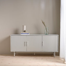 Dressoir Greige Metaal/MDF - 3-Deuren - 160x45x75cm - Palma - Giga Living