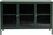 Dressoir Groen - Metaal & Glas - 3 Deuren - 40x132x85cm - Soft Closing - Dressoir Bronco - Giga Living