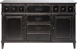 Dressoir Hout 140 CM - Ladekast Zwart