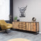 Dressoir industrieel - Dressoir Sanne - Mangohout dressoir 210 cm