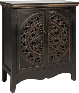 Dressoir Landelijk Zwart - Opbergkast Met Barok Design