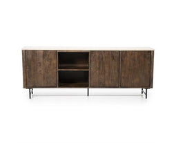 Dressoir Lio Travertin 200 cm - bruin | Eleonora