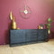 Dressoir Mangohout - Dressoir Daan - zwarte Dressoir 165 cm