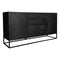 Dressoir Mangohout - Dressoir Daan - zwarte Dressoir 165 cm