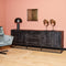 Dressoir Mangohout - Dressoir Milan - Zwart dressoir 210 cm