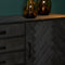 Dressoir Mangohout - Dressoir zwart - Dressoir Daan 210 cm