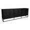 Dressoir Mangohout - Dressoir zwart - Dressoir Daan 210 cm