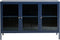 Dressoir Metaal Blauw - 132cm - 3-Deurs - Soft Closing - Kast Bronco - Giga Living