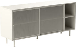 Dressoir Metaal Greige - Schuifdeuren - 45x160x75cm - Veep - Giga Living