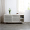 Dressoir Metaal Greige - Schuifdeuren - 45x160x75cm - Veep - Giga Living