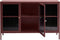 Dressoir Metaal Rood - 132cm - 3-Deurs - Soft Closing - Kast Bronco - Giga Living