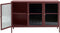 Dressoir Metaal Rood - 132cm - 3-Deurs - Soft Closing - Kast Bronco - Giga Living
