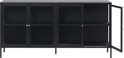 Dressoir Metaal Zwart - 170cm - 4-Deurs - Soft Closing - Kast Carmel - Giga Living